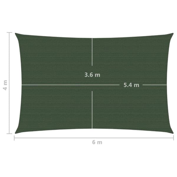 Aurinkopurje 160 g/m² tummanvihreä 4x6 m HDPE