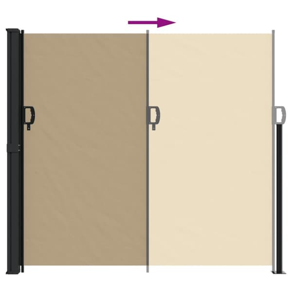 sammenrullelig sidemarkise 180x500 cm beige