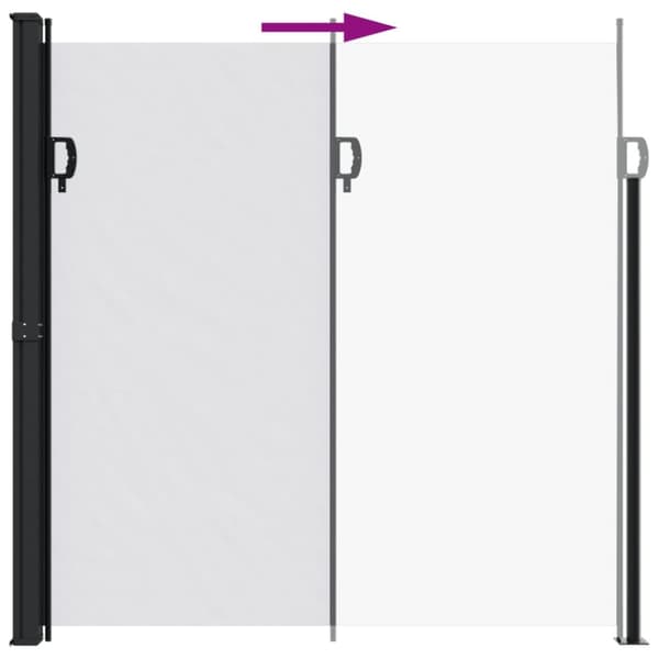 sammenrullelig sidemarkise 200x300 cm hvid