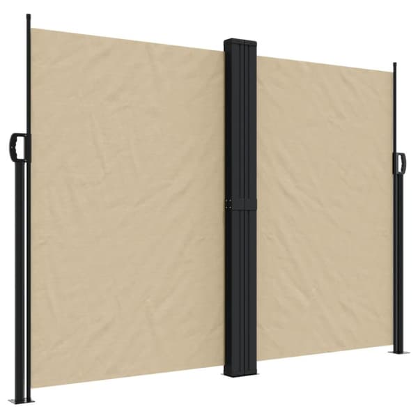 Sisäänvedettävä sivumarkiisi beige 180x600 cm