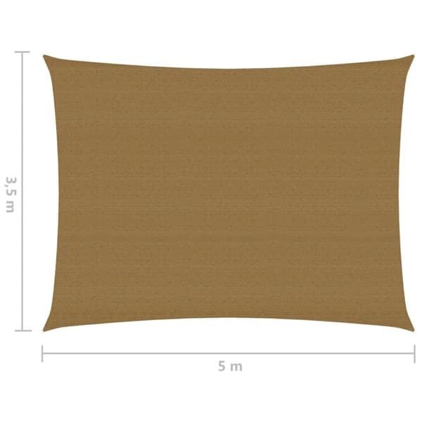 Solsegel 160 g/m² taupe 3,5x5 m HDPE
