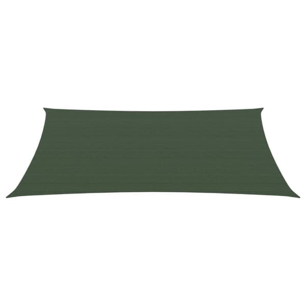 solsejl 2,5x3,5 m 160 g/m² HDPE mørkegrøn