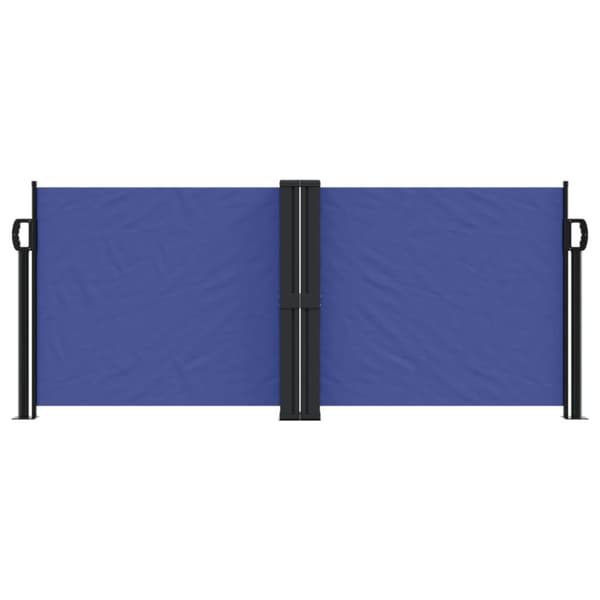 Infällbar sidomarkis blå 100x1000 cm