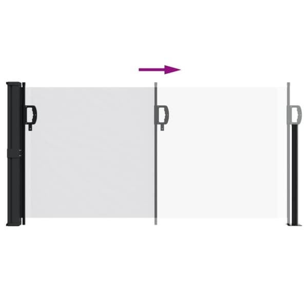 sammenrullelig sidemarkise 100x300 cm hvid