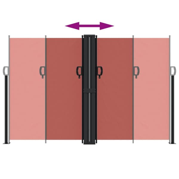 sammenrullelig sidemarkise 160 x 600 cm terrakotta