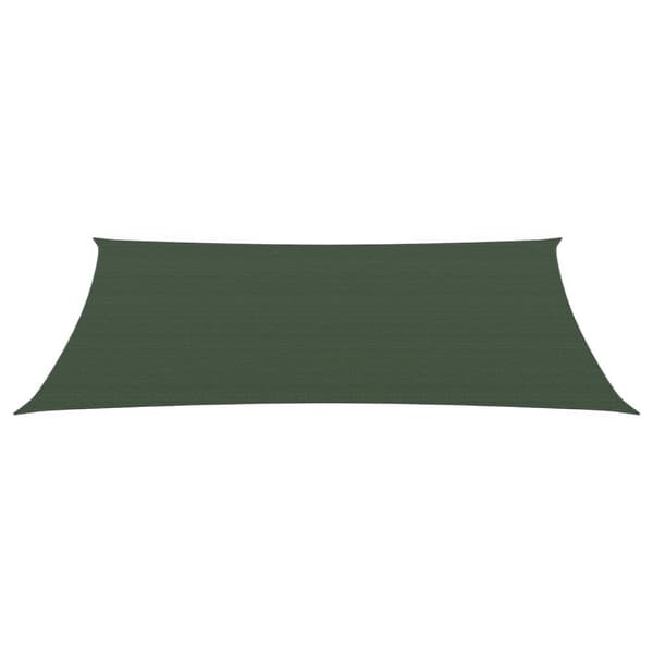 solsejl 6x8 m 160 g/m² HDPE mørkegrøn
