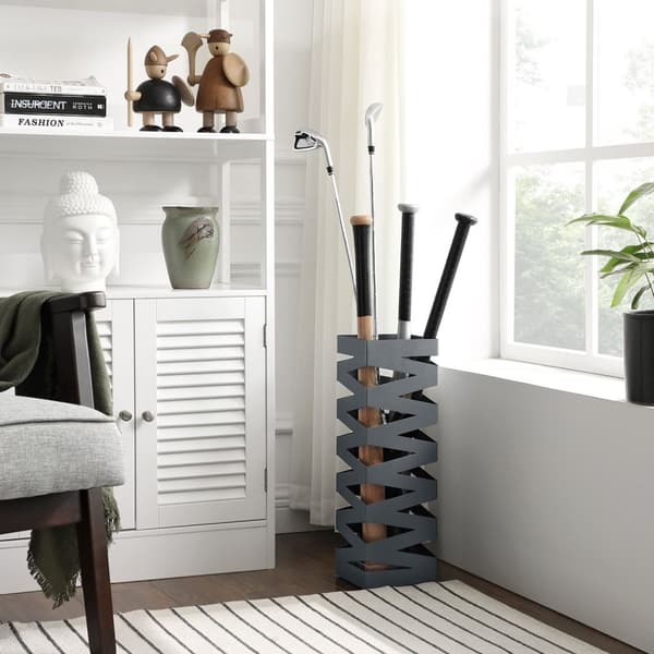 Rootz metal paraplystativ - farve antracit - udendørs stativ - gårdhaveindretning - robust konstruktion - 15,5 cm x 15,5 cm x 49 cm