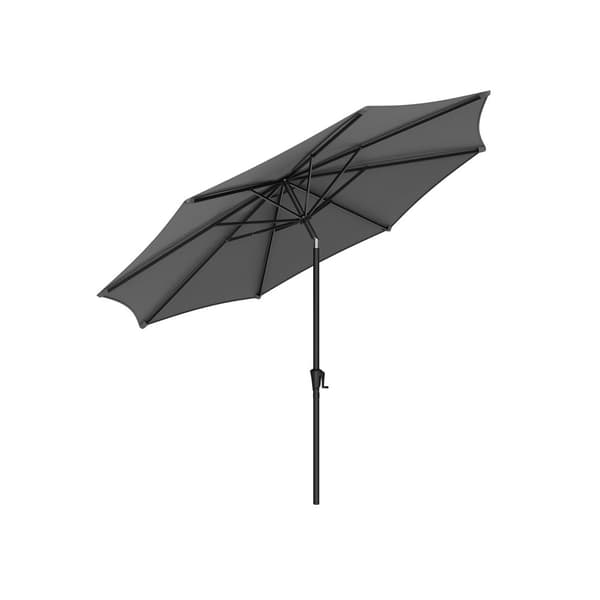 Rootzin harmaa metallipylvään sateenvarjo - aurinkovarjo ulkokäyttöön - Market sateenvarjo - Tukeva rakenne - UV-suoja - Helppo koota - 38 mm x 246 cm