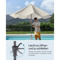 Miniatyrbillede 3 af 7: Rootz Beige Metal Paraply Parasol - Solskærm - Udendørs paraply - 180 g polyesterstof - 340 cm kurve - 327,5 cm Diameter - 38 mm stang - 246 cm Højde