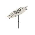 Miniatyrbillede 1 af 7: Rootz Beige Metal Paraply Parasol - Solskærm - Udendørs paraply - 180 g polyesterstof - 340 cm kurve - 327,5 cm Diameter - 38 mm stang - 246 cm Højde