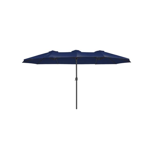 Rootz Large Twilight Blue Patio Sateenvarjo - Ulkosateenvarjo - Metallirunko - 180g/m2 Polyesteri - 245cm Korkeus - 460cm x 270cm Kangas - 48mm tanko