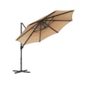 Miniatyrbillede 1 af 8: Rootz Cantilever Paraply - Patio Paraply - Udendørs Paraply - Stålramme - 180g/m2 Polyester - Ø 300cm - 240cm Højde - Camel Brown - 15,3kg - Solpanel