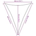 Miniatyrbilde 9 av 10: vidaXL Solseil lysegrå 3x4x4 m 100% polyester oxford