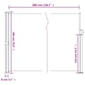 Miniatyrbilde 10 av 10: vidaXL Uttrekkbar sidemarkise mørkegrønn 180x300 cm