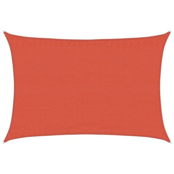 vidaXL Solsegel 160 g/m² rektangulär terrakotta 3,5x5 m HDPE