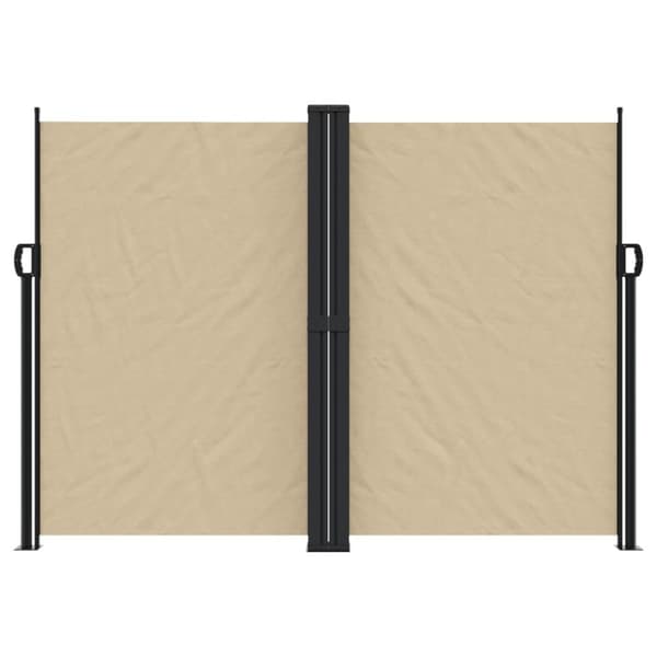 vidaXL Infällbar sidomarkis beige 180x1000 cm