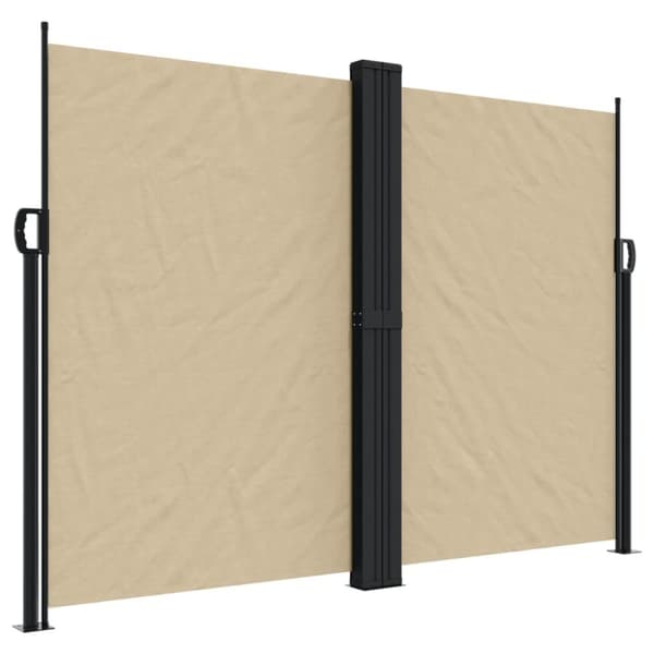 vidaXL Infällbar sidomarkis beige 180x1000 cm