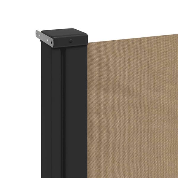 vidaXL Uttrekkbar sidemarkise gråbrun 180x500 cm