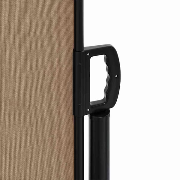 vidaXL Uttrekkbar sidemarkise gråbrun 180x500 cm