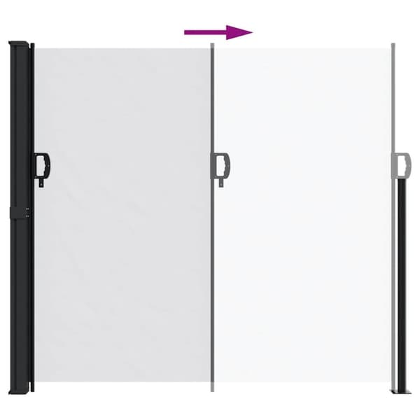 vidaXL sammenrullelig sidemarkise 180x300 cm hvid