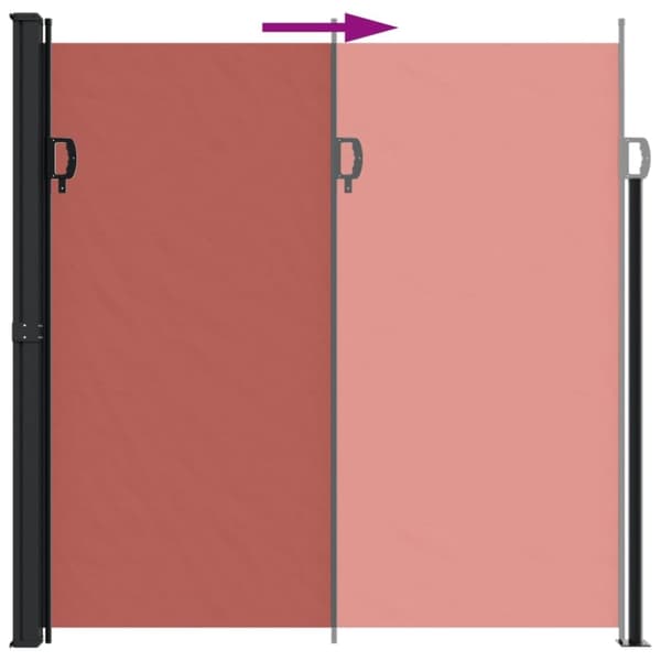 vidaXL Uttrekkbar sidemarkise terrakotta 200x600 cm