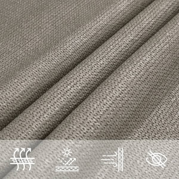vidaXL Aurinkopurje 160 g/m² suorakaide vaaleanharmaa 3x4 m HDPE