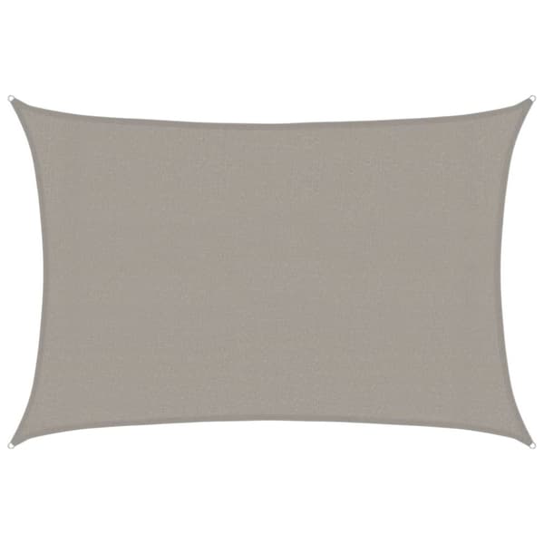 vidaXL Aurinkopurje 160 g/m² suorakaide vaaleanharmaa 3x4 m HDPE