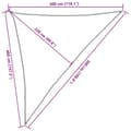 Miniatyrbilde 9 av 10: vidaXL Solseil sand 3x4x5 m 100% polyester oxford