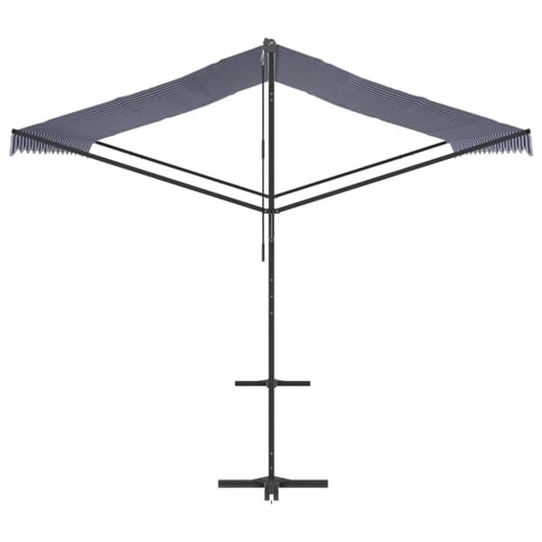 vidaXL Frittstående markise blå og hvit 400x300 cm stoff og stål