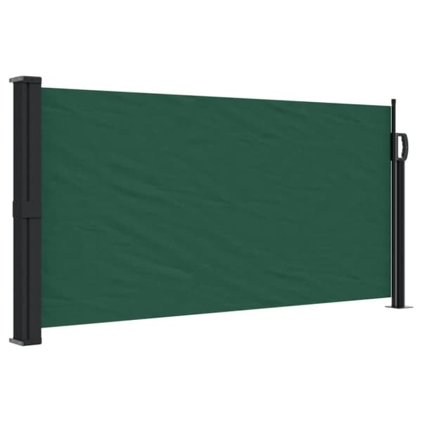 vidaXL Uttrekkbar sidemarkise mørkegrønn 100x300 cm