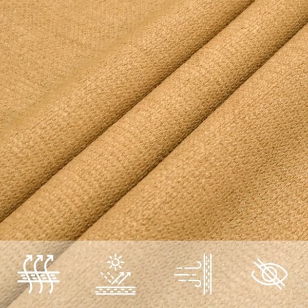 vidaXL Aurinkopurje 160 g/m² suorakaide hiekka 5x6 m HDPE