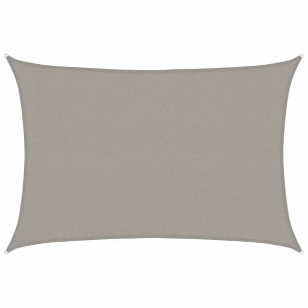 vidaXL Aurinkopurje 160 g/m² suorakaide vaaleanharmaa 3x4,5 m HDPE