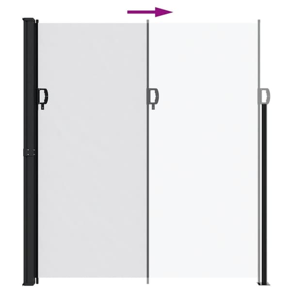 vidaXL Uttrekkbar sidemarkise hvit 220x600 cm