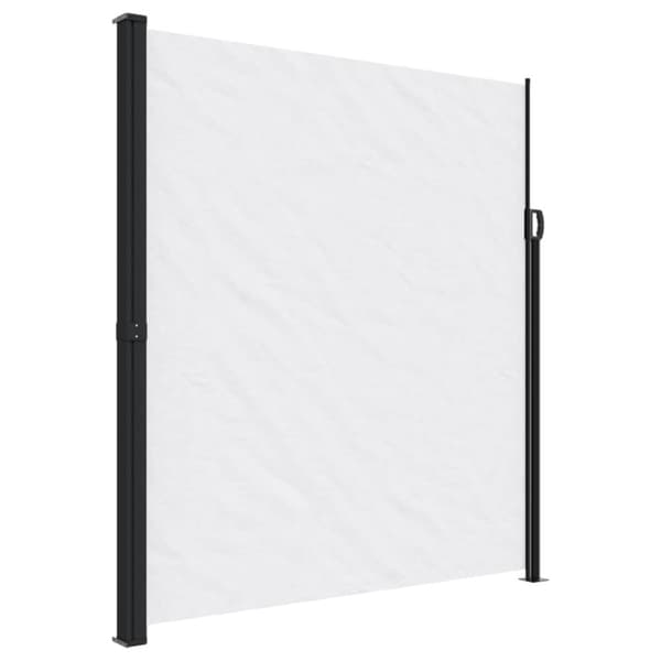 vidaXL Infällbar sidomarkis vit 220x600 cm