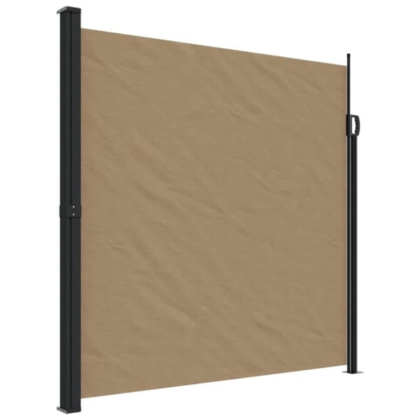 vidaXL Uttrekkbar sidemarkise gråbrun 200x500 cm