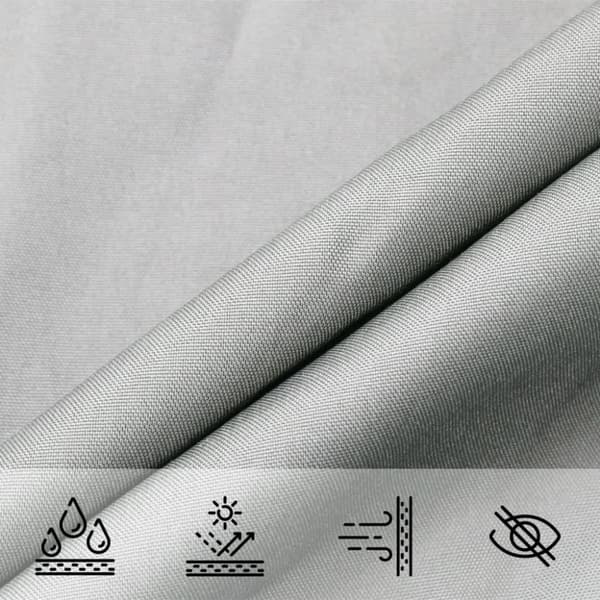 vidaXL Solseil lysegrå 3,6x3,6x3,6 m 100% polyester oxford