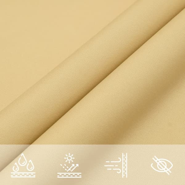vidaXL solsejl 7x7 m 100 % polyesterstof sandfarvet