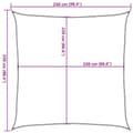 Miniatyrbilde 9 av 10: vidaXL Solseil sand 2,5x2,5 m 100% polyester oxford