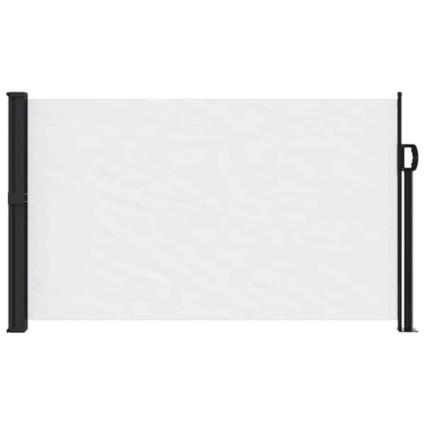 vidaXL Uttrekkbar sidemarkise hvit 117x300 cm