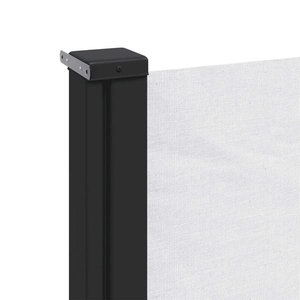 vidaXL Uttrekkbar sidemarkise hvit 117x300 cm