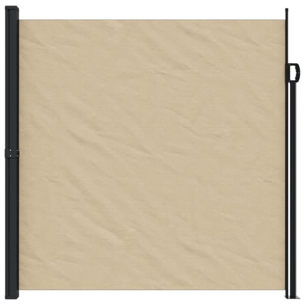 vidaXL Uttrekkbar sidemarkise beige 200x500 cm