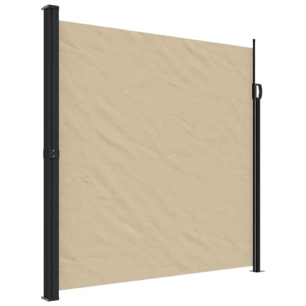 vidaXL Uttrekkbar sidemarkise beige 200x500 cm
