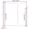 Miniatyrbillede 10 af 10: vidaXL Indragbar sidomarkis beige 200x500 cm