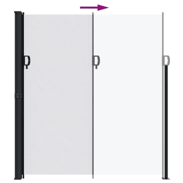 vidaXL Uttrekkbar sidemarkise hvit 220x300 cm