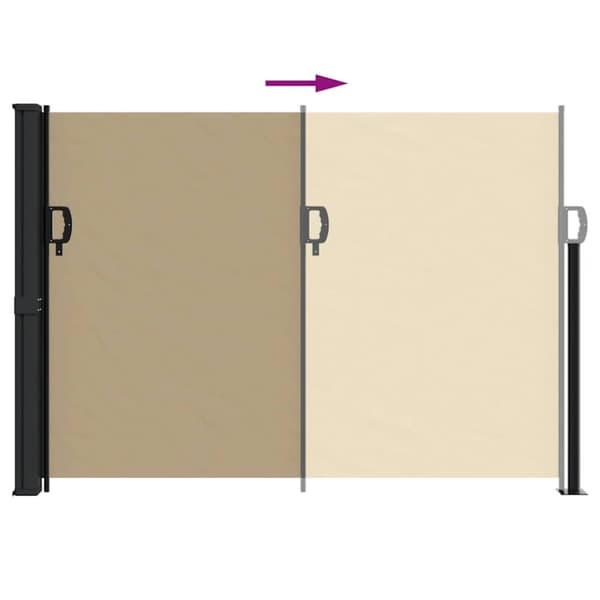 vidaXL Sisäänvedettävä sivumarkiisi beige 140x300 cm