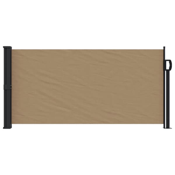 vidaXL Infällbar sidomarkis taupe 100x500 cm