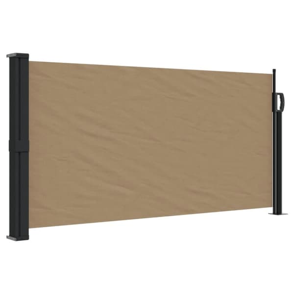 vidaXL Infällbar sidomarkis taupe 100x500 cm