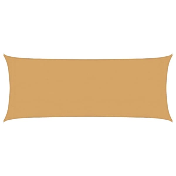 vidaXL Solseil 160 g/m² rektangulær sand 2x5 m HDPE