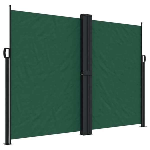 vidaXL sammenrullelig sidemarkise 180x600 cm mørkegrøn