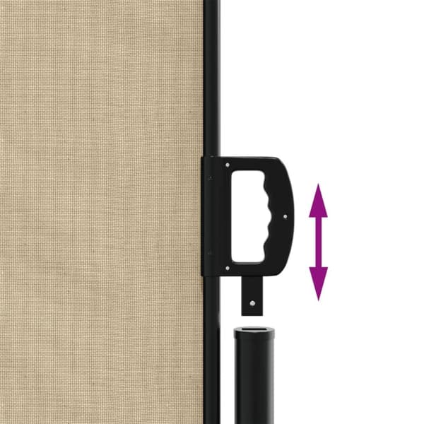 vidaXL Uttrekkbar sidemarkise beige 220x300 cm